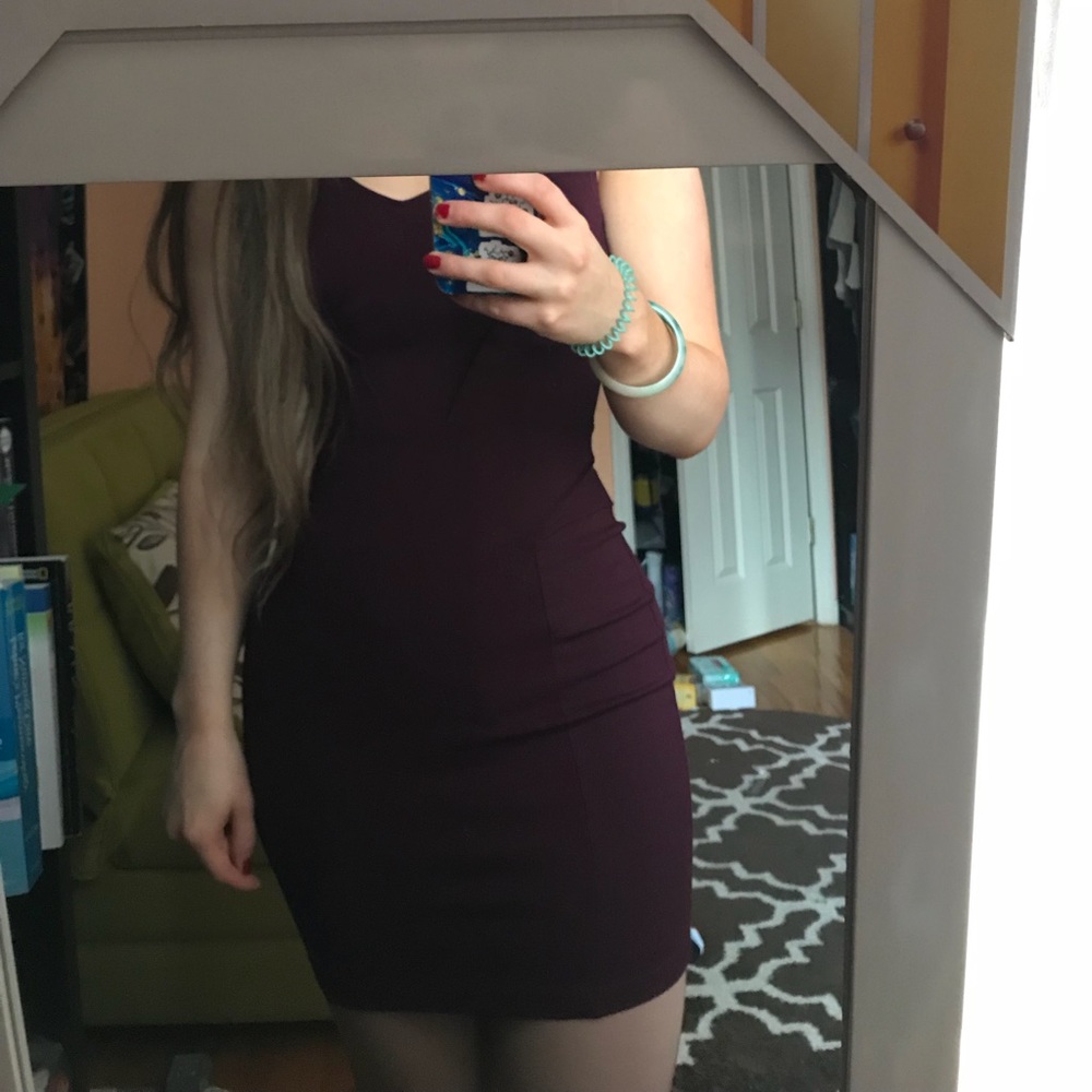 Burgundy Bodycon Dress